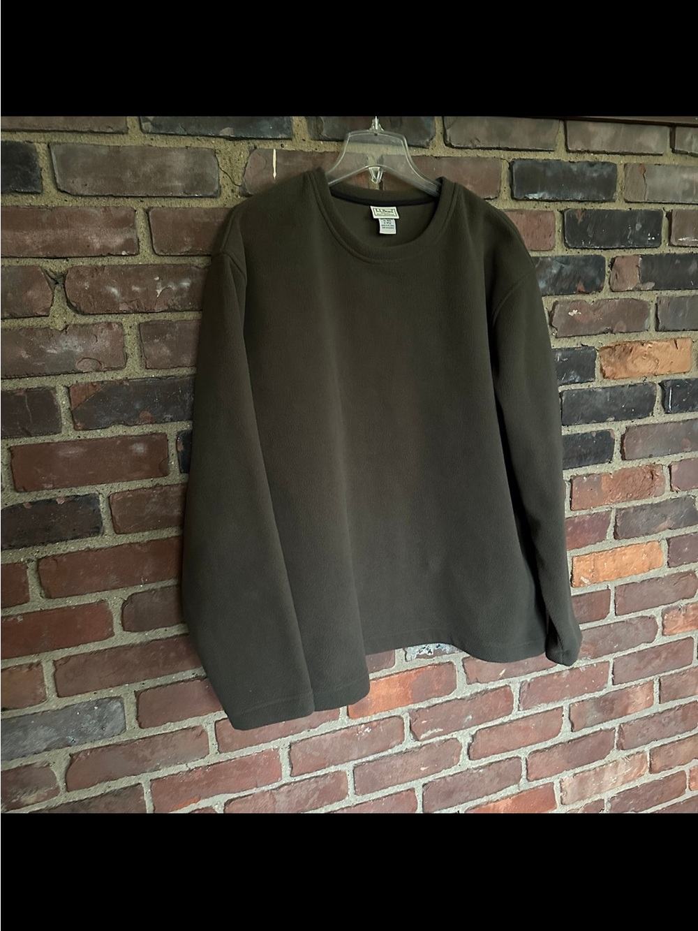 LL Bean Mens Fleece Green Pullover XL -54 Bust / 27” Long
